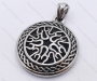 Stainless Steel Flame Pattern Round Pendant KJP170009