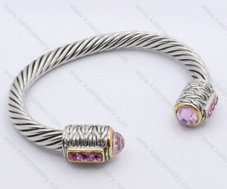Wholesale stainless steel agreeable Stone Bangles - KJB130039