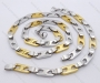 Multi-color of gold and silve Plated Stainless Steel Necklace and Bracelet Sets - KJS180068