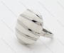 Round Stainless Steel Casting Pure White Epoxy Rings - KJR090248
