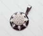 Silver Plated Stainless Steel Casting Zircon Pendants - KJP070008
