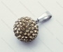 Silver Plated Stainless Steel Casting Zircon Pendants - KJP070048