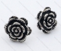 Wholesale Vintage Stainless Steel Casting Rose Earrings - KJE050031