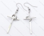 Stainless Steel Cutting Cross Earrings