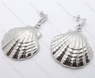 Wholesale Exotic Stainless Steel Cartoon Earrings in Shell Shaped - KJE050310