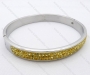 Wholesale Stainless Steel Stone Bangles- KJB050027