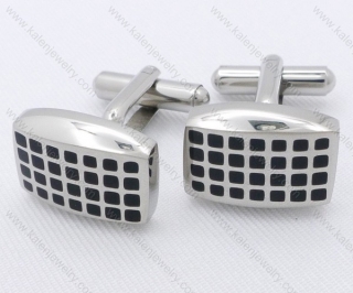 Wholesale Kalen Men's Stainless Steel Grid Cufflinks- KJC120166