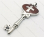 Stainless Steel Wood Key Pendant - KJP120040