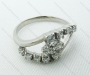 Stainless Steel Zircon Stone Rings - KJR220022