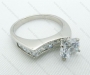 Stainless Steel Zircon Stone Rings - KJR220030