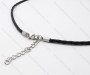 Leather necklace with Stainless Steel Pendant - KJN030034