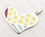 Stainless Steel Colourful Heart Pendants - KJP160024