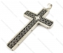 Black Stainless Steel Cross Pendants Inlay Zircon - KJP120144