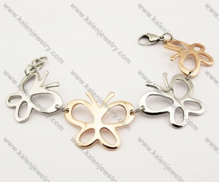 Stainless Steel Rose Gold Butterfly Bracelets - KJB130114