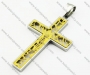 Stainless Steel Gold Cross Pendants - KJP160046