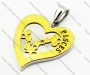 Stainless Steel Pisces Constellation Heart Pendants - KJP160056