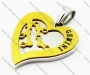 Stainless Steel Gemini Constellation Heart Pendants - KJP160061