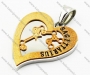Stainless Steel Sagittarius Constellation Heart Pendants - KJP160064