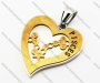 Stainless Steel Pisces Constellation Heart Pendants - KJP160065