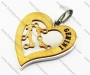 Stainless Steel Gemini Constellation Heart Pendants - KJP160066