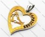 Stainless Steel Capricorn Constellation Heart Pendants - KJP160068