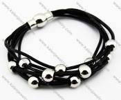 Stainless Steel Leather Bracelets - KJB030123
