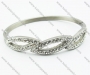 Stainless Steel Inlay Clear Zircon Stones Bangle - KJB130132