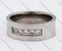 Stainless Steel Inlay Stones Ring - KJR280069