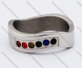 Stainless Steel Inlay Colourful Ring - KJR280070