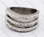 Stainless Steel Stone Rings - KJR280194