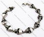 Stainless Steel Biker Skull Cráneos Bracelet - KJB170037