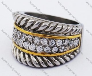 Stainless Steel Stone Rings - KJR280189