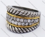 Stainless Steel Stone Rings - KJR280189