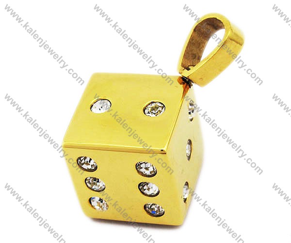 Gold Dice Pendant