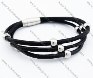 Stainless Steel Leather Bracelets - KJB050250