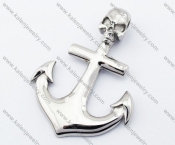 Stainless Steel Skull Anchor Pendant - KJP330075