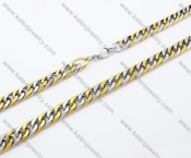 Stainless Steel Gold Plating Necklace - KJN100036