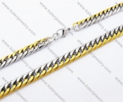 Stainless Steel Gold Plating Necklace - KJN100039