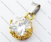 Gold Plating Zircon Stone Pendant - KJP051105