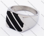 Stainless Steel Black Epoxy Ring - KJR280232