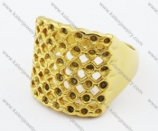 Gold Plating Stainless Steel Ring - KJR280237