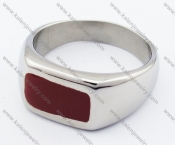 Stainless Steel Red Epoxy Ring - KJR280240