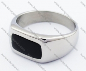 Stainless Steel Black Epoxy Ring - KJR280241