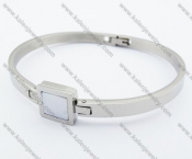 Stainless Steel Inlay Shell Bangle - KJB050354