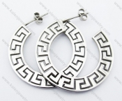 Stainless Steel Line Earring - KJE050886