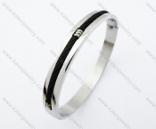 Stainless Steel Black Wire Bangle - KJB050357