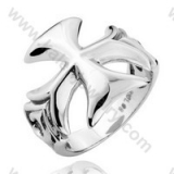 Stainless Steel German WWII Iron Cross Ring - KJR350021