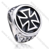 Men Stainless Steel German WWII Iron Cross Ring - KJR350122