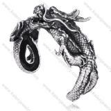 Mens Stainless Steel Dragon Bangle - KJB350001
