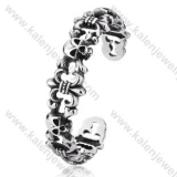 Vintage Stainless Steel Skull Bangle - KJB350025